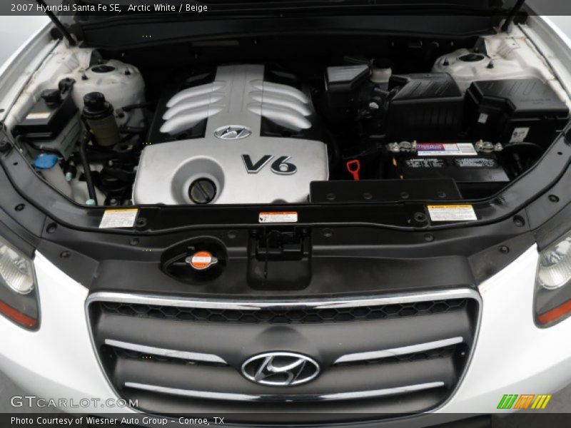 Arctic White / Beige 2007 Hyundai Santa Fe SE