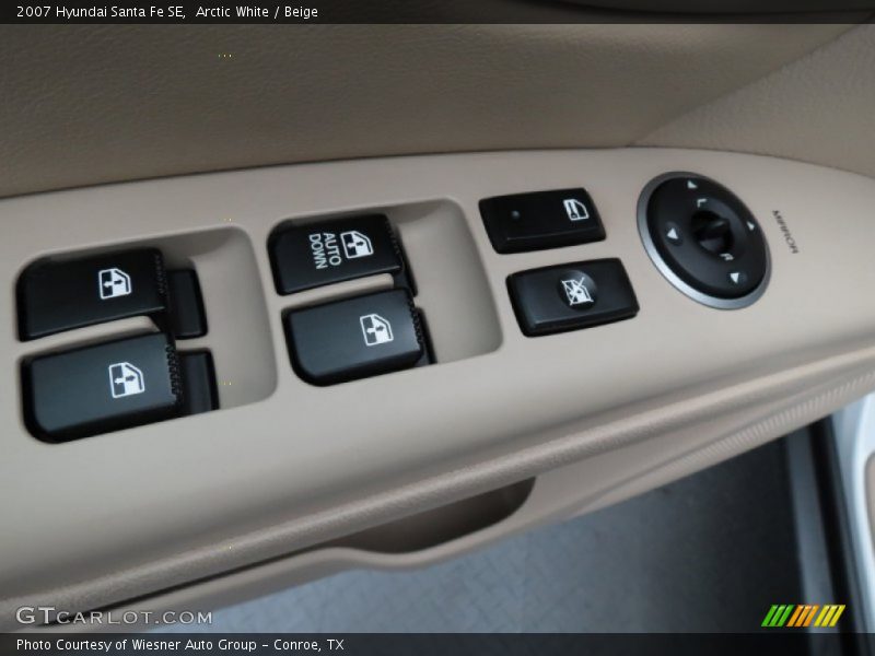 Arctic White / Beige 2007 Hyundai Santa Fe SE