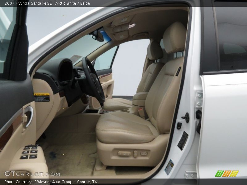 Arctic White / Beige 2007 Hyundai Santa Fe SE