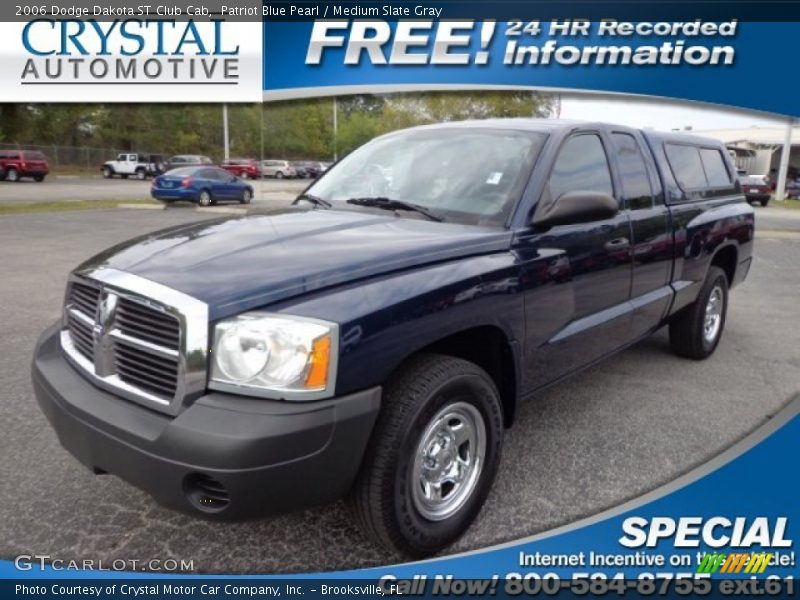 Patriot Blue Pearl / Medium Slate Gray 2006 Dodge Dakota ST Club Cab