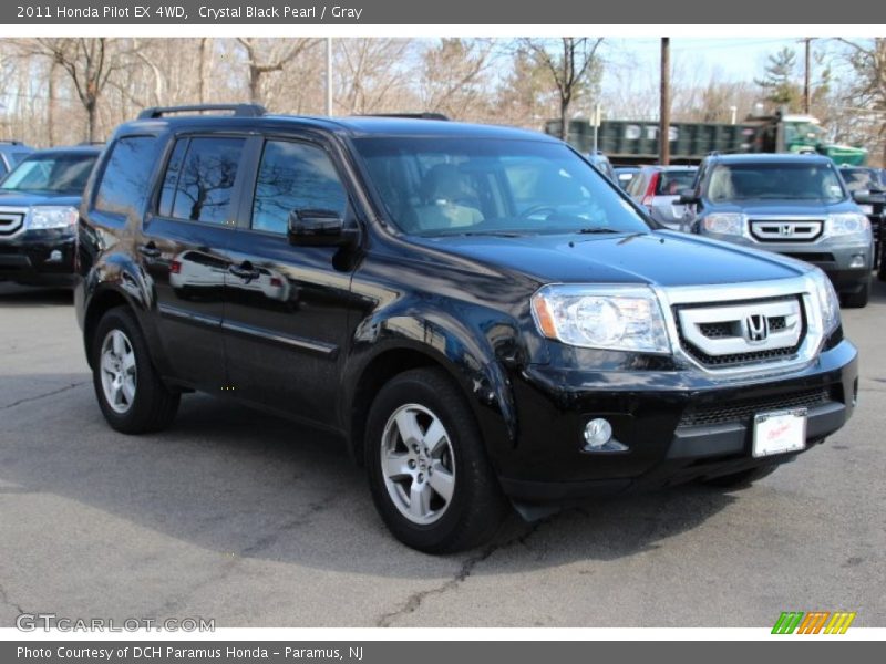 Crystal Black Pearl / Gray 2011 Honda Pilot EX 4WD