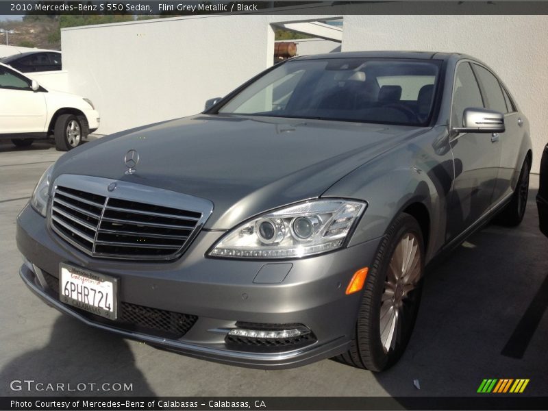 Flint Grey Metallic / Black 2010 Mercedes-Benz S 550 Sedan