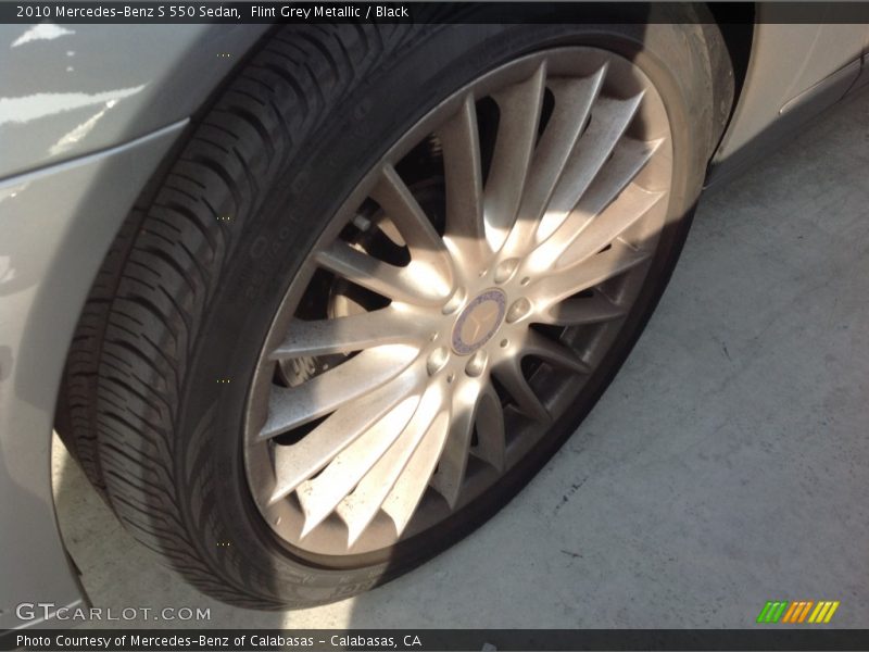 Flint Grey Metallic / Black 2010 Mercedes-Benz S 550 Sedan