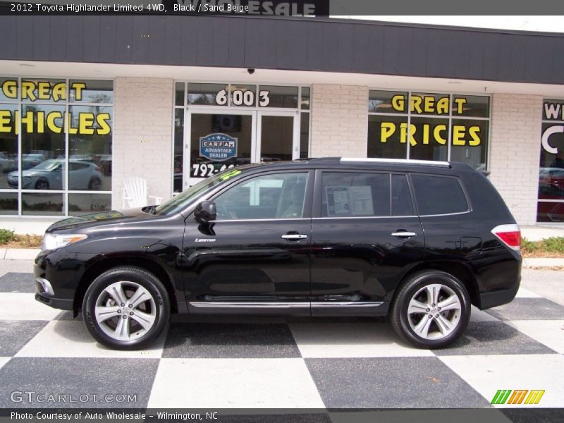 Black / Sand Beige 2012 Toyota Highlander Limited 4WD