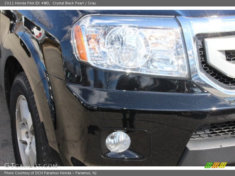 Crystal Black Pearl / Gray 2011 Honda Pilot EX 4WD