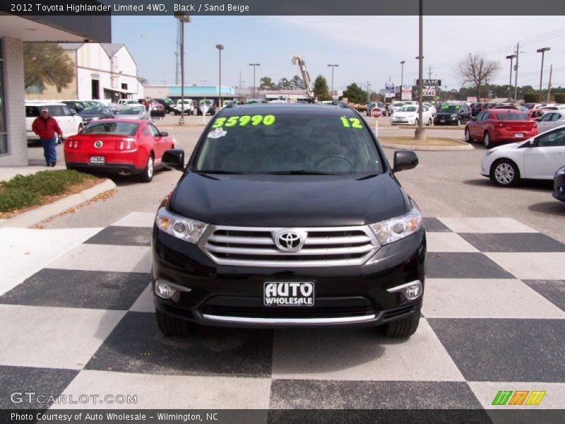 Black / Sand Beige 2012 Toyota Highlander Limited 4WD