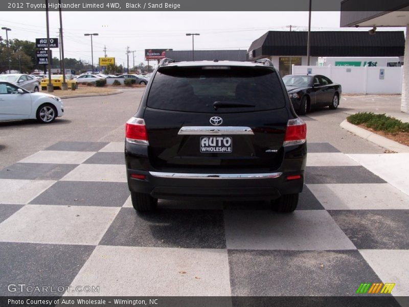 Black / Sand Beige 2012 Toyota Highlander Limited 4WD
