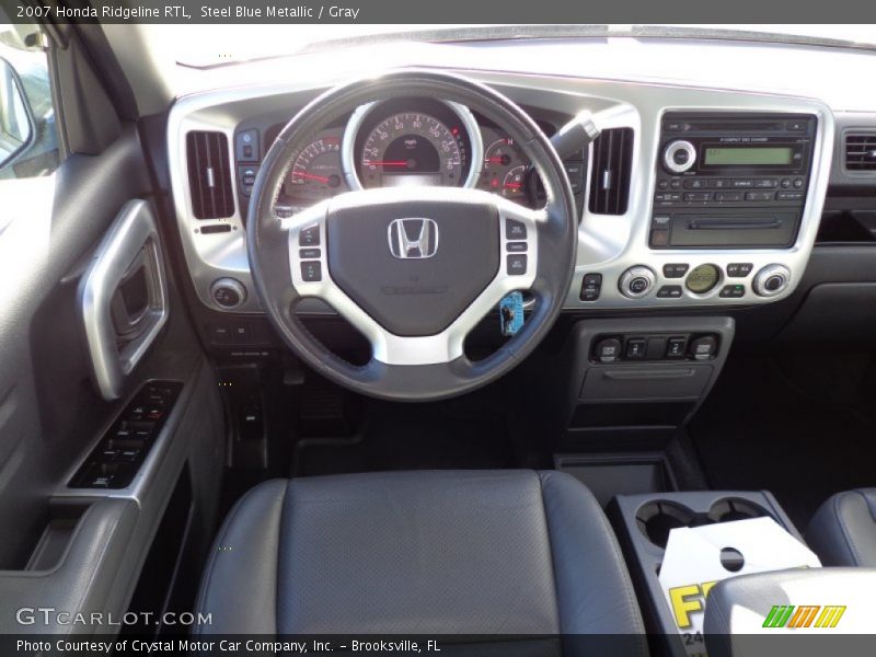 Steel Blue Metallic / Gray 2007 Honda Ridgeline RTL