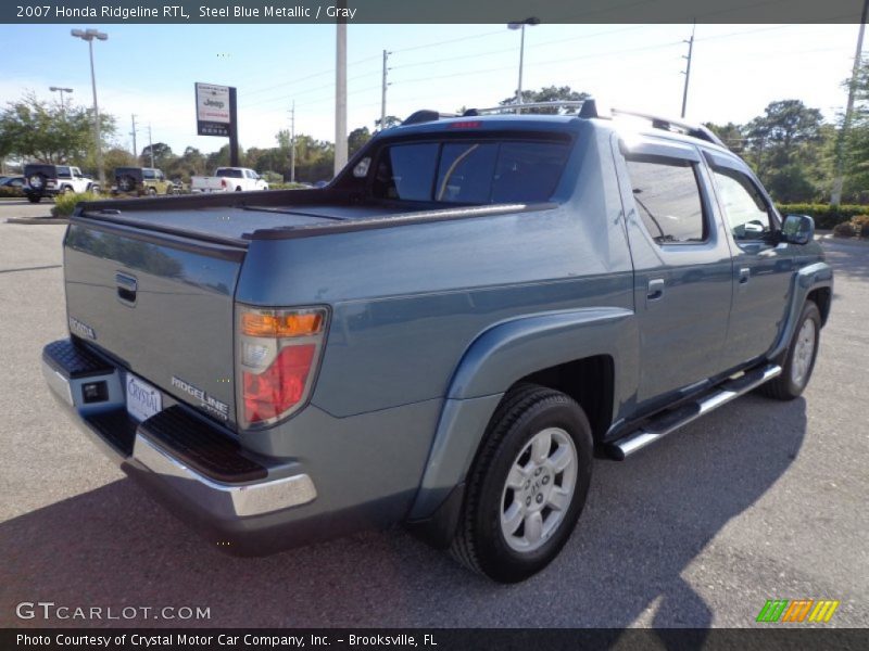 Steel Blue Metallic / Gray 2007 Honda Ridgeline RTL