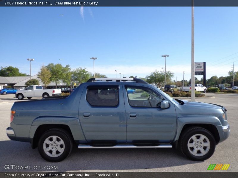 Steel Blue Metallic / Gray 2007 Honda Ridgeline RTL