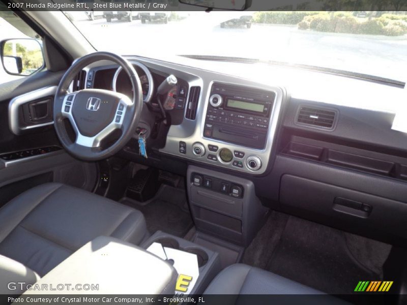 Steel Blue Metallic / Gray 2007 Honda Ridgeline RTL