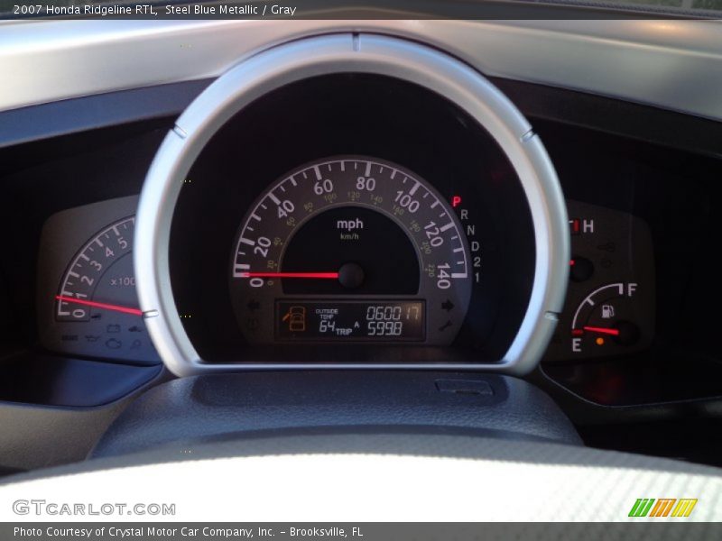Steel Blue Metallic / Gray 2007 Honda Ridgeline RTL