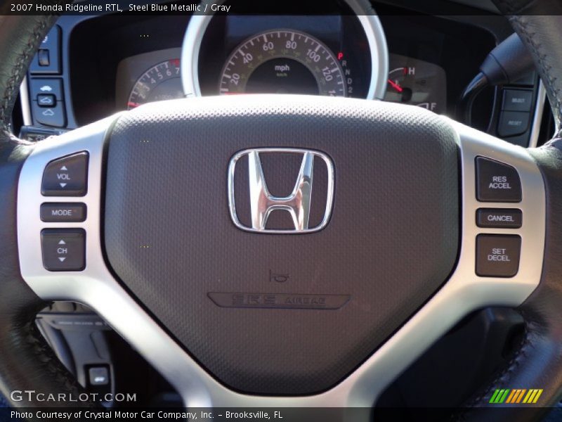 Steel Blue Metallic / Gray 2007 Honda Ridgeline RTL