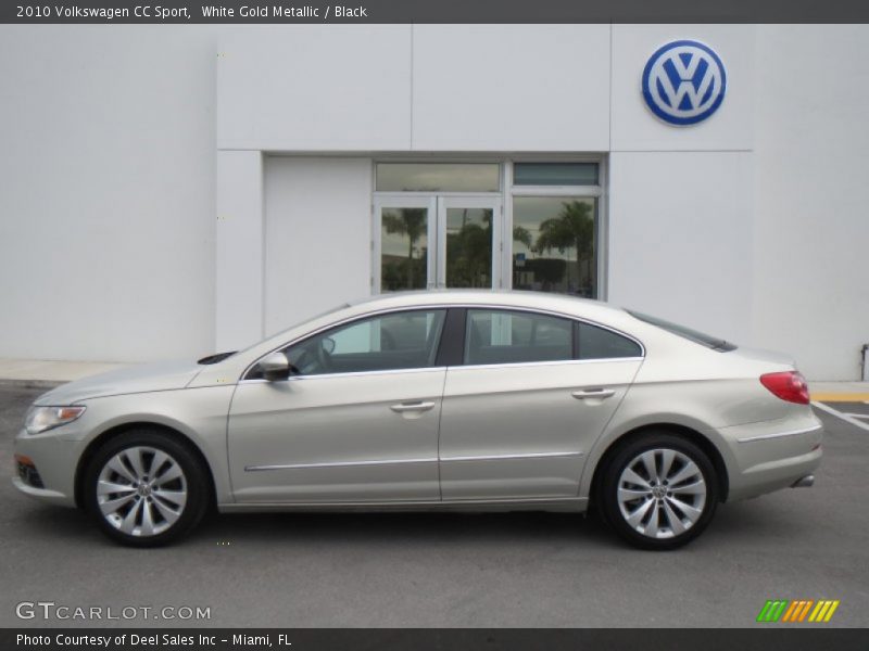 White Gold Metallic / Black 2010 Volkswagen CC Sport