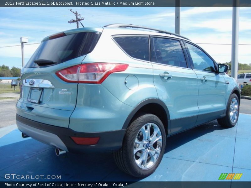 Frosted Glass Metallic / Medium Light Stone 2013 Ford Escape SEL 1.6L EcoBoost