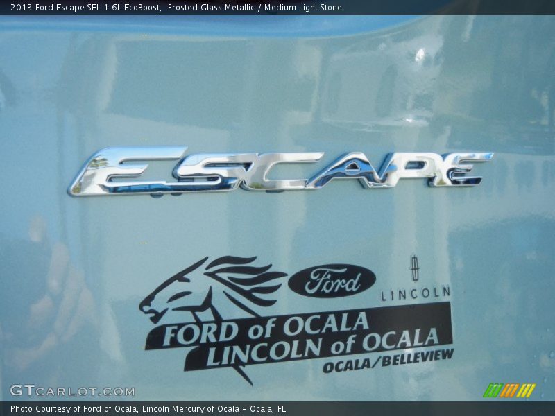 Frosted Glass Metallic / Medium Light Stone 2013 Ford Escape SEL 1.6L EcoBoost