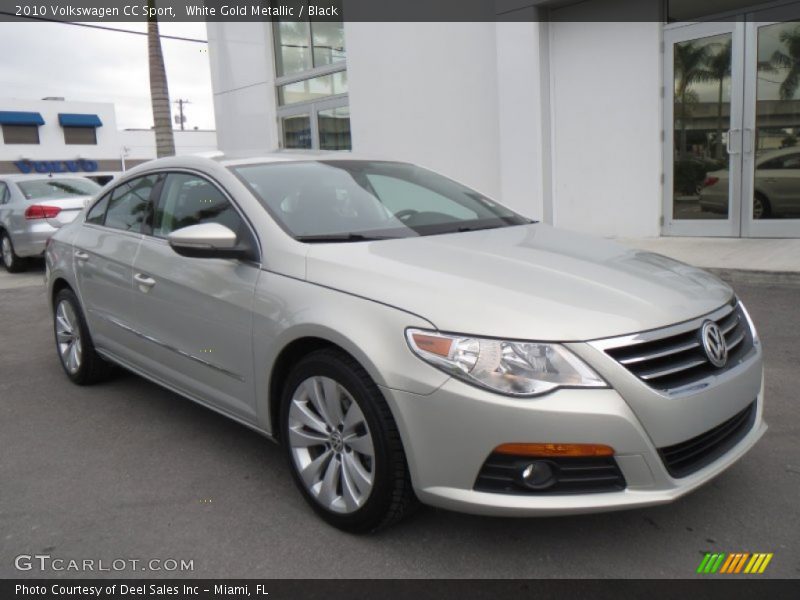 White Gold Metallic / Black 2010 Volkswagen CC Sport
