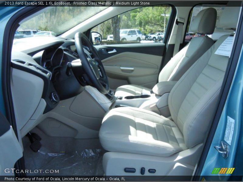 Frosted Glass Metallic / Medium Light Stone 2013 Ford Escape SEL 1.6L EcoBoost