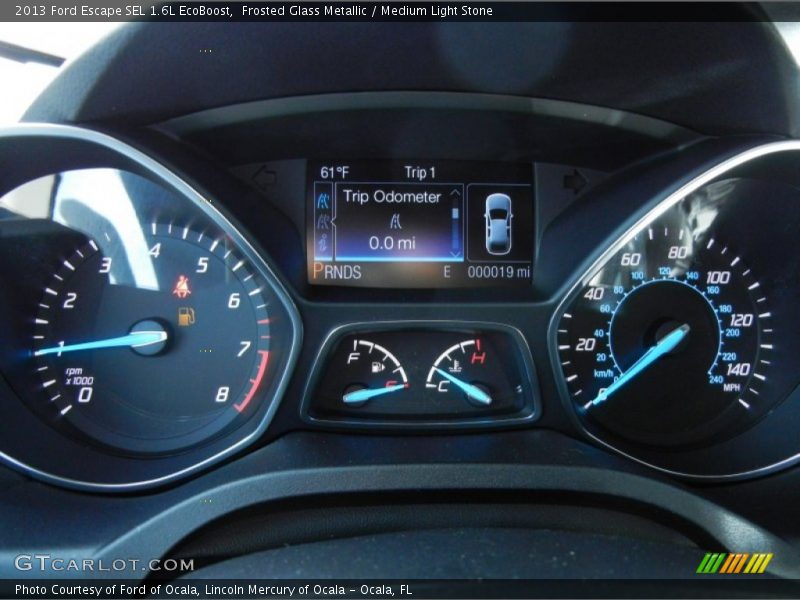 Frosted Glass Metallic / Medium Light Stone 2013 Ford Escape SEL 1.6L EcoBoost