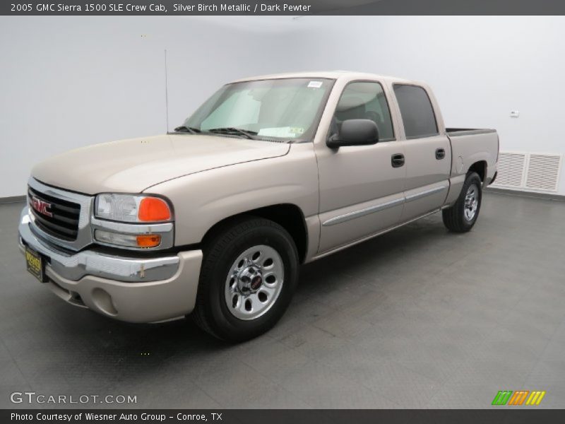 Silver Birch Metallic / Dark Pewter 2005 GMC Sierra 1500 SLE Crew Cab