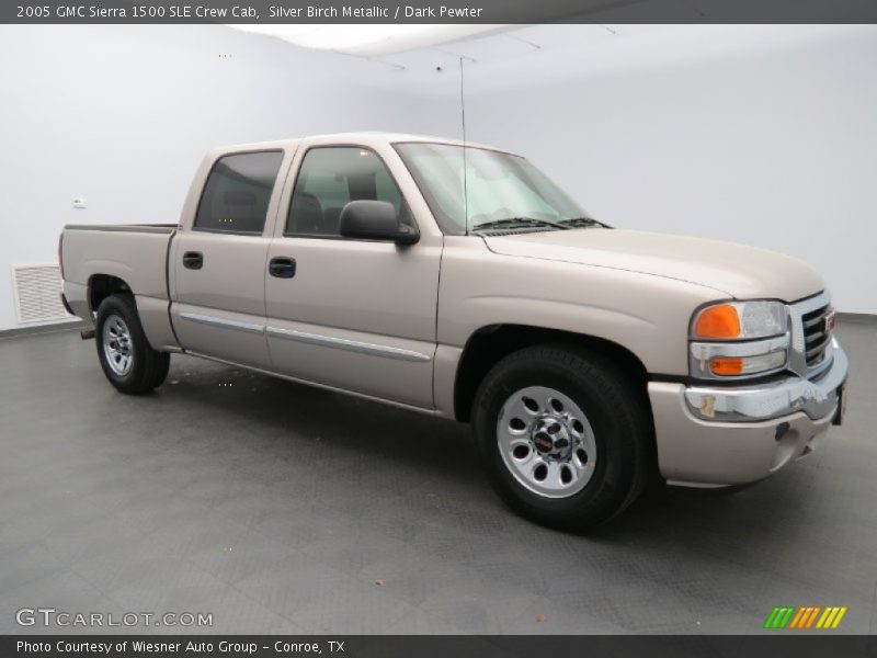 Silver Birch Metallic / Dark Pewter 2005 GMC Sierra 1500 SLE Crew Cab