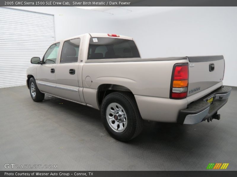 Silver Birch Metallic / Dark Pewter 2005 GMC Sierra 1500 SLE Crew Cab