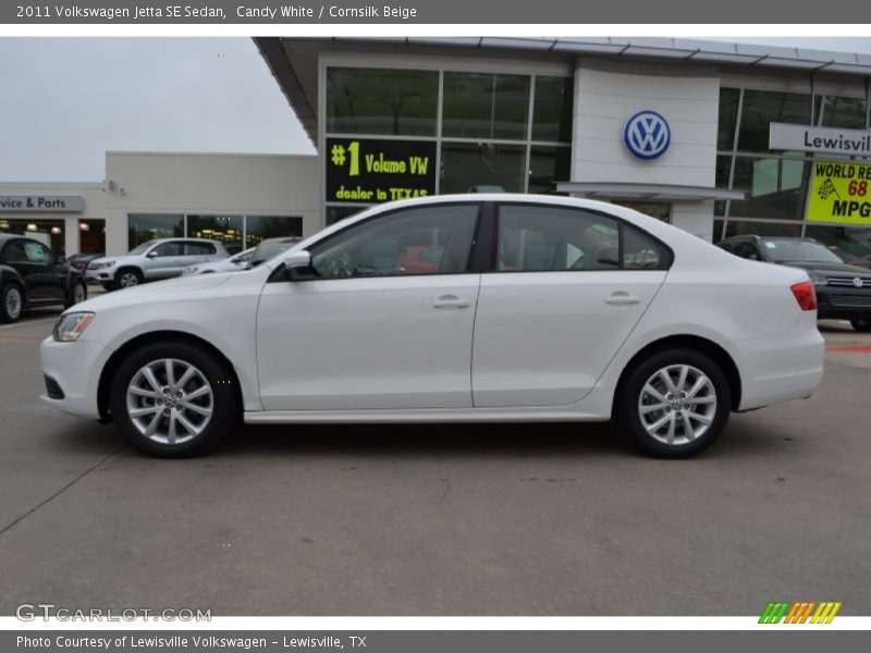 Candy White / Cornsilk Beige 2011 Volkswagen Jetta SE Sedan