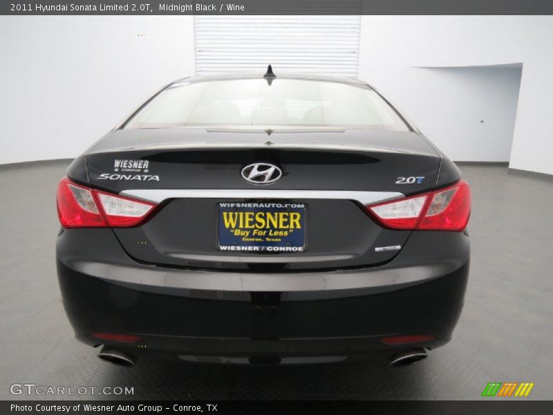 Midnight Black / Wine 2011 Hyundai Sonata Limited 2.0T