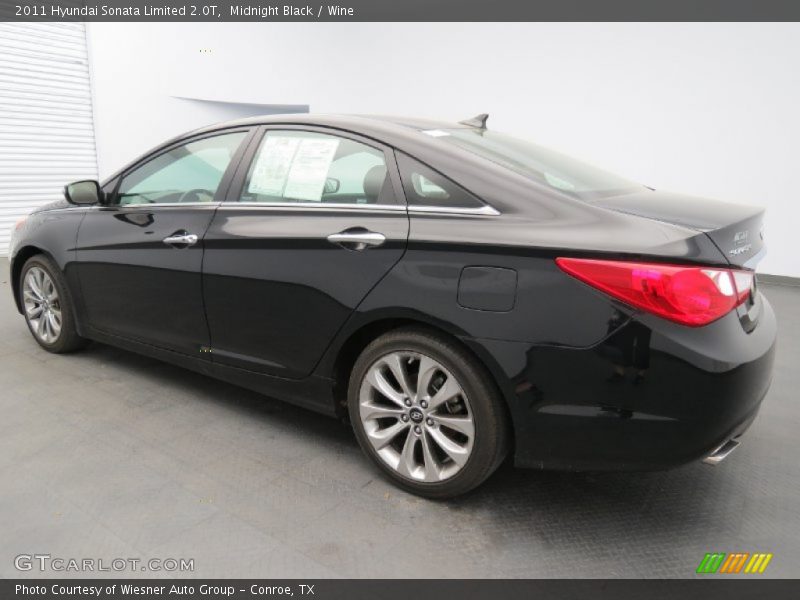 Midnight Black / Wine 2011 Hyundai Sonata Limited 2.0T