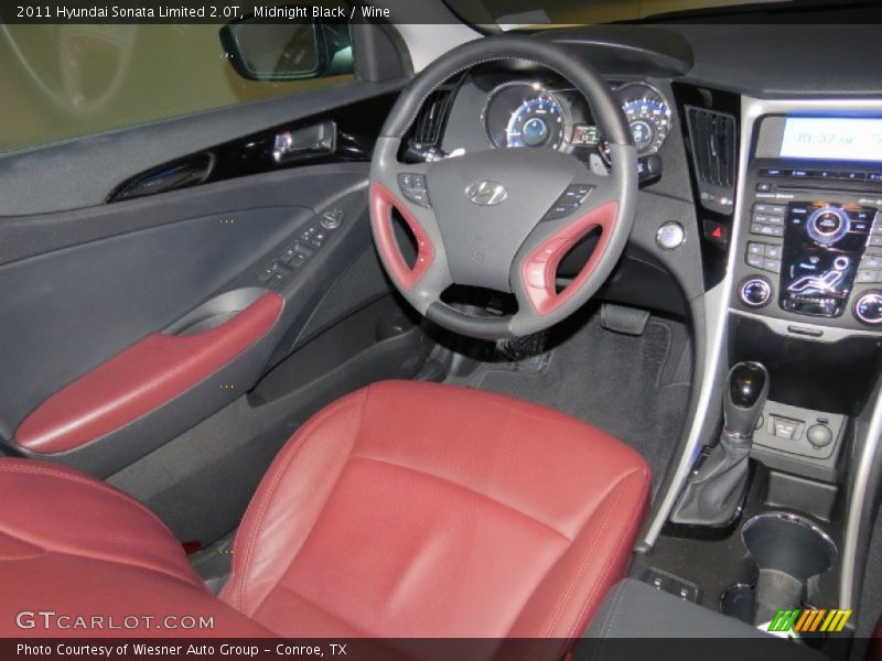 Midnight Black / Wine 2011 Hyundai Sonata Limited 2.0T