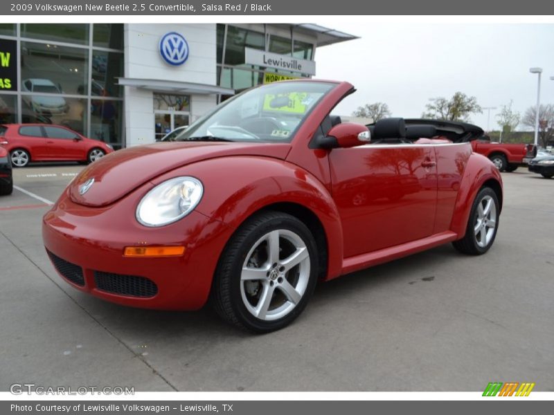 Salsa Red / Black 2009 Volkswagen New Beetle 2.5 Convertible