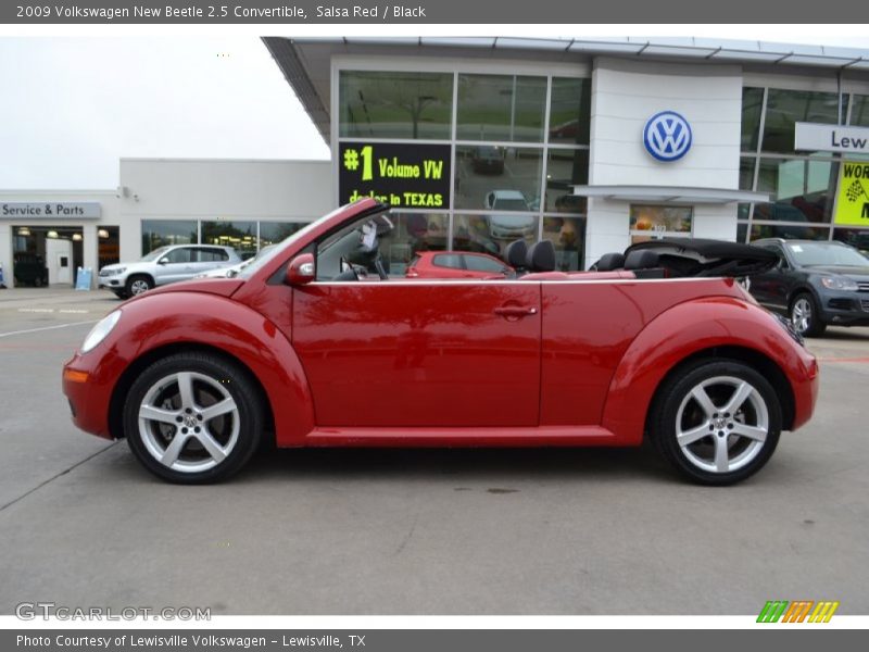 Salsa Red / Black 2009 Volkswagen New Beetle 2.5 Convertible