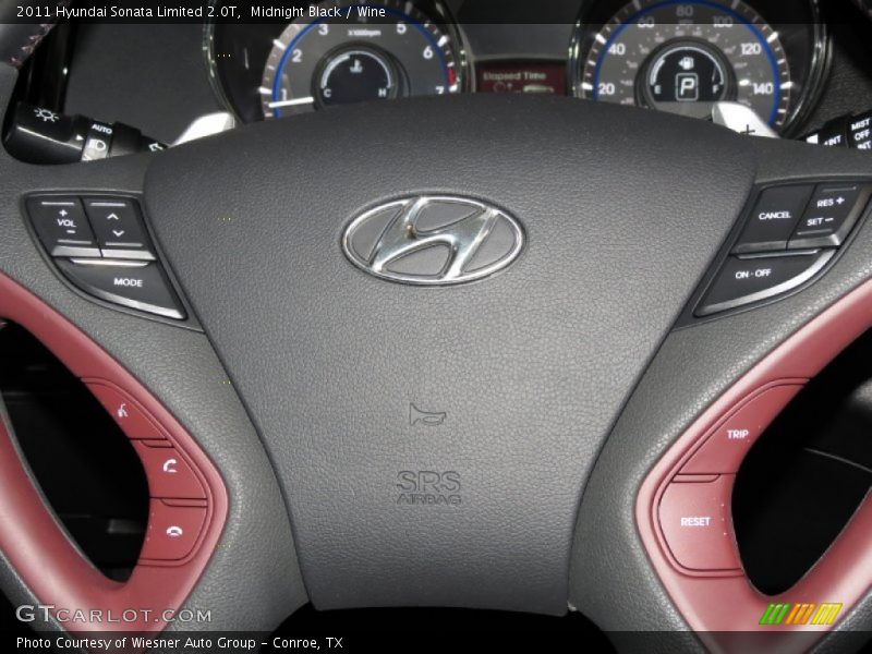 Midnight Black / Wine 2011 Hyundai Sonata Limited 2.0T