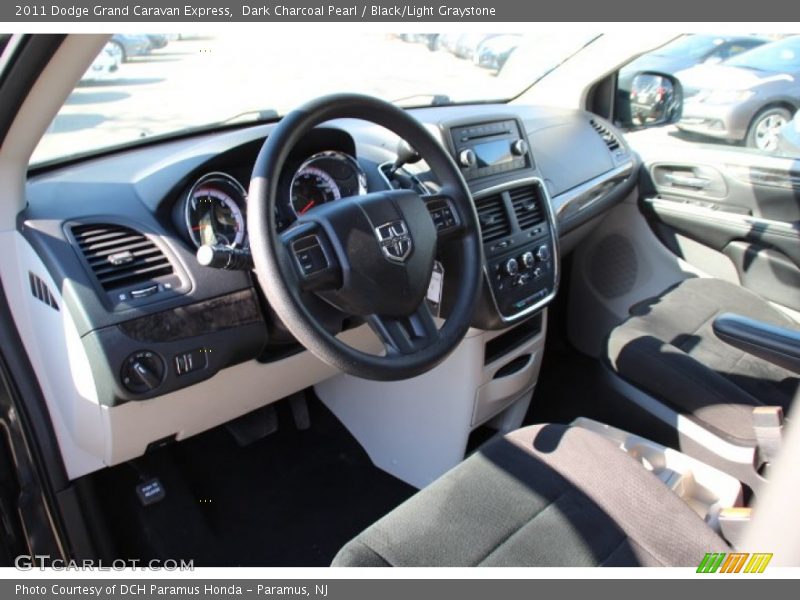 Dark Charcoal Pearl / Black/Light Graystone 2011 Dodge Grand Caravan Express