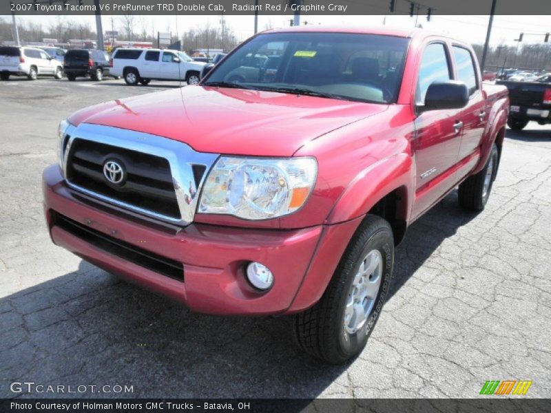 Radiant Red / Graphite Gray 2007 Toyota Tacoma V6 PreRunner TRD Double Cab