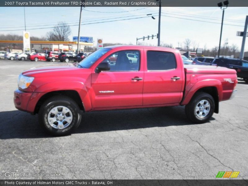 Radiant Red / Graphite Gray 2007 Toyota Tacoma V6 PreRunner TRD Double Cab