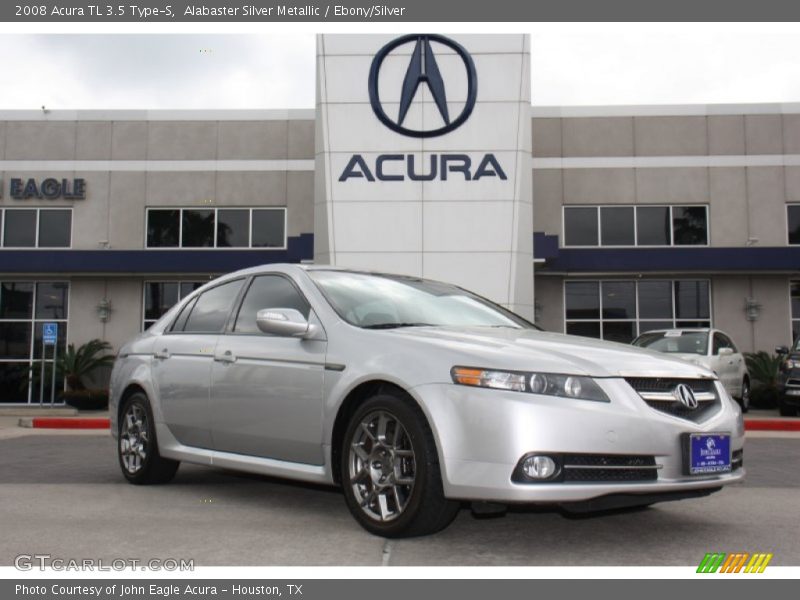 Alabaster Silver Metallic / Ebony/Silver 2008 Acura TL 3.5 Type-S