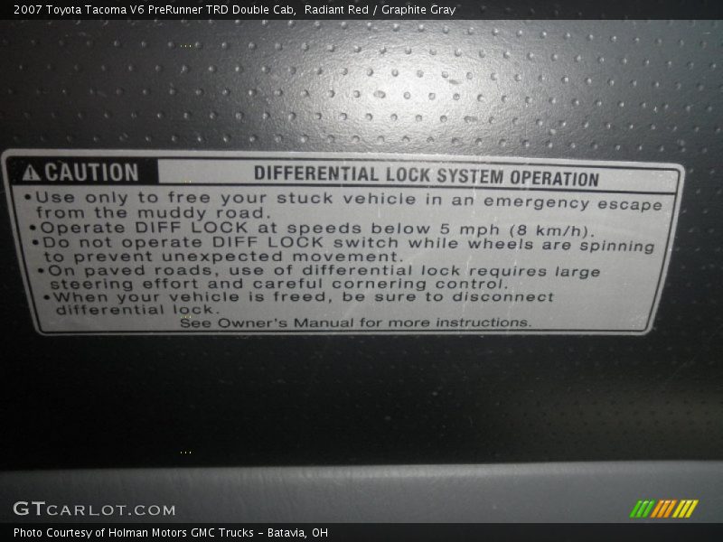 Radiant Red / Graphite Gray 2007 Toyota Tacoma V6 PreRunner TRD Double Cab