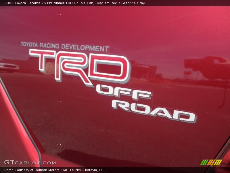 Radiant Red / Graphite Gray 2007 Toyota Tacoma V6 PreRunner TRD Double Cab
