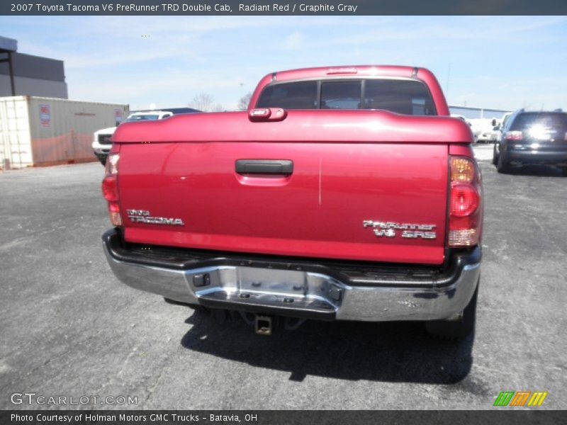 Radiant Red / Graphite Gray 2007 Toyota Tacoma V6 PreRunner TRD Double Cab