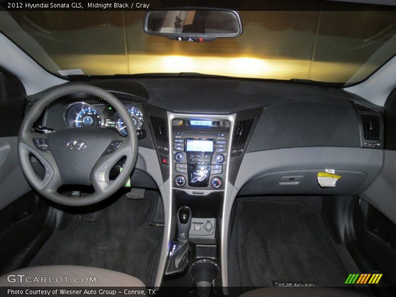 Midnight Black / Gray 2012 Hyundai Sonata GLS