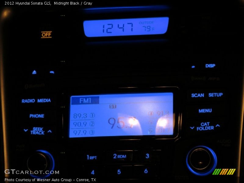 Midnight Black / Gray 2012 Hyundai Sonata GLS