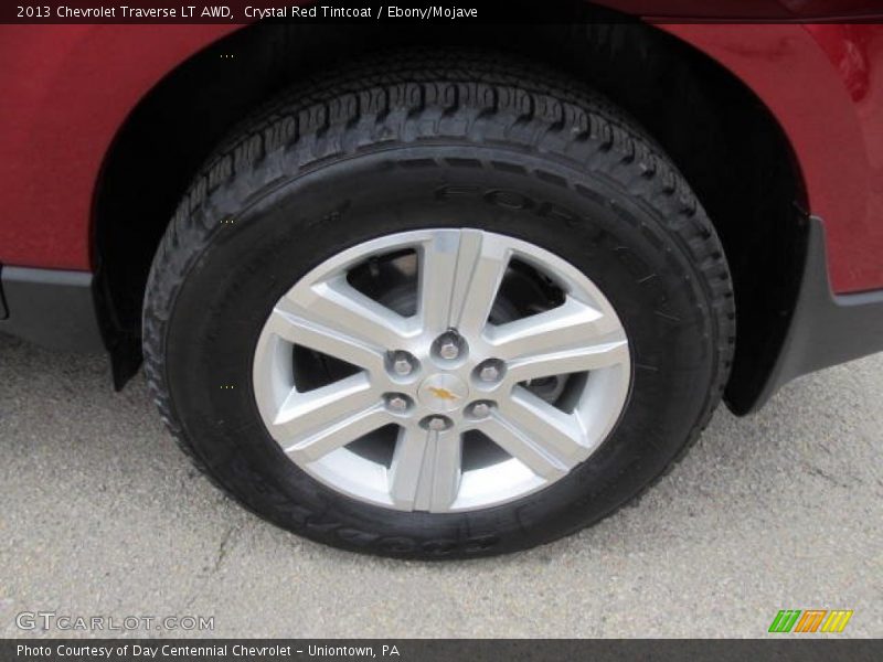 Crystal Red Tintcoat / Ebony/Mojave 2013 Chevrolet Traverse LT AWD