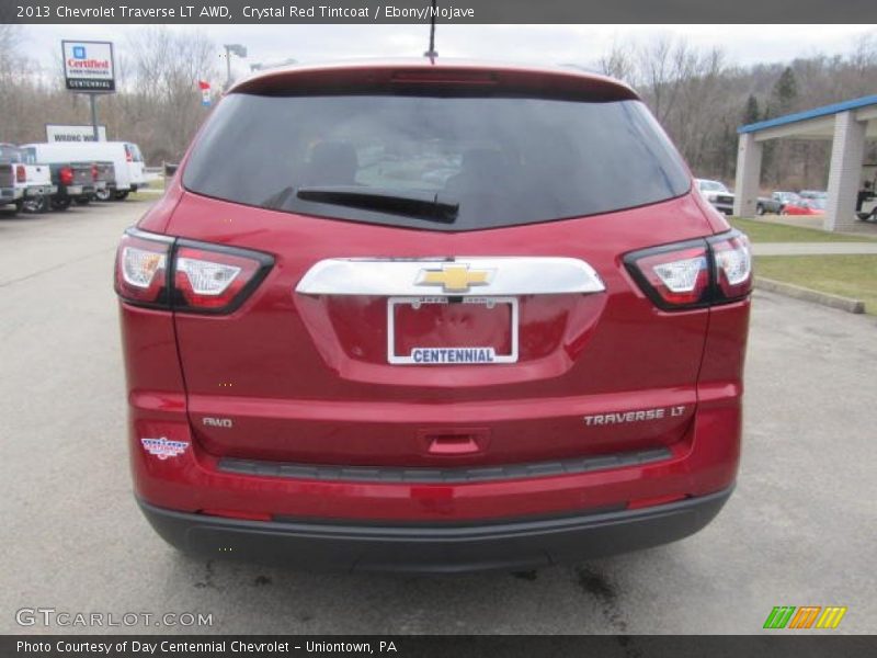 Crystal Red Tintcoat / Ebony/Mojave 2013 Chevrolet Traverse LT AWD