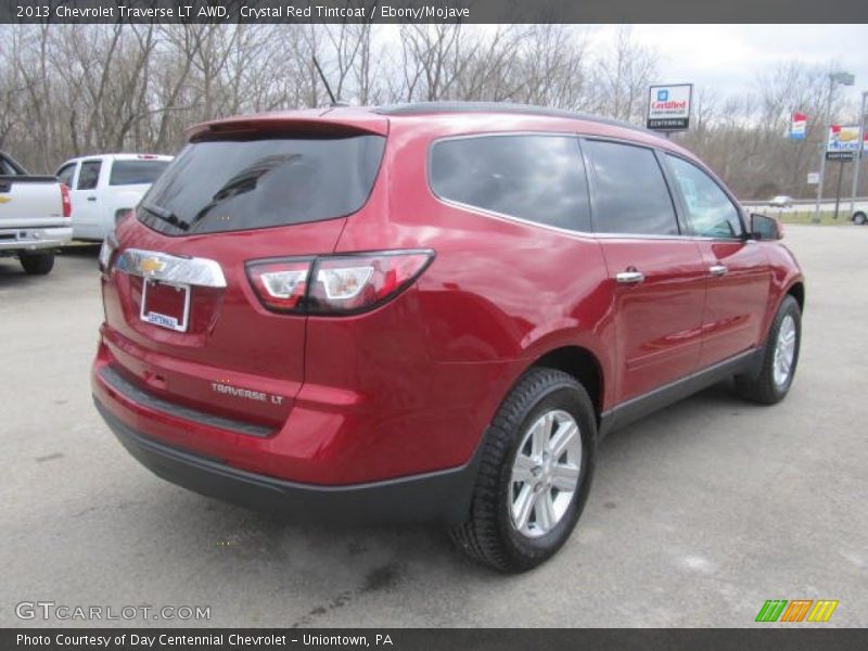 Crystal Red Tintcoat / Ebony/Mojave 2013 Chevrolet Traverse LT AWD