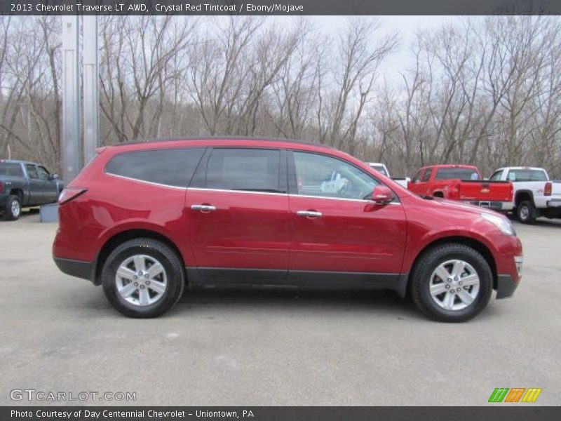 Crystal Red Tintcoat / Ebony/Mojave 2013 Chevrolet Traverse LT AWD