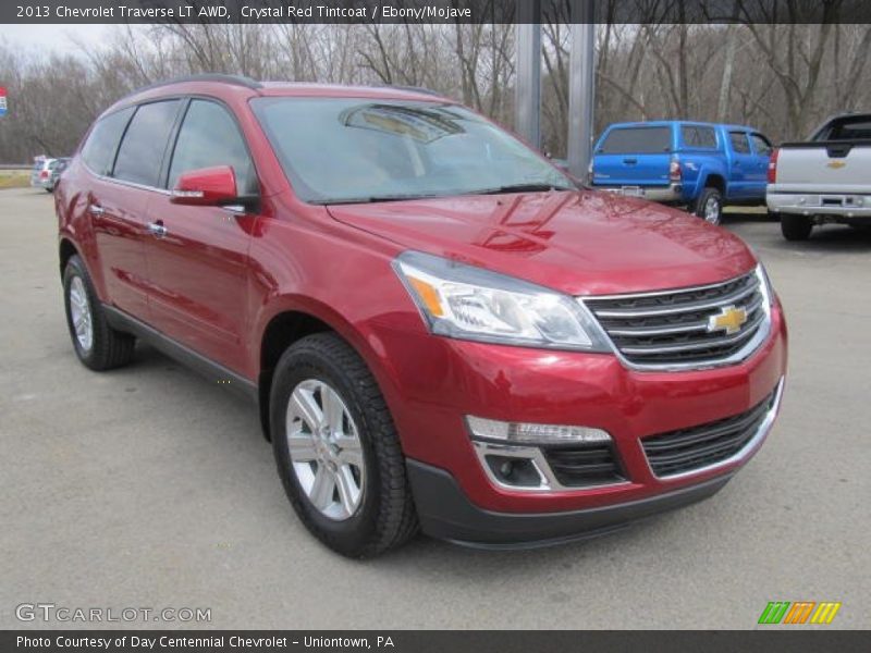 Crystal Red Tintcoat / Ebony/Mojave 2013 Chevrolet Traverse LT AWD