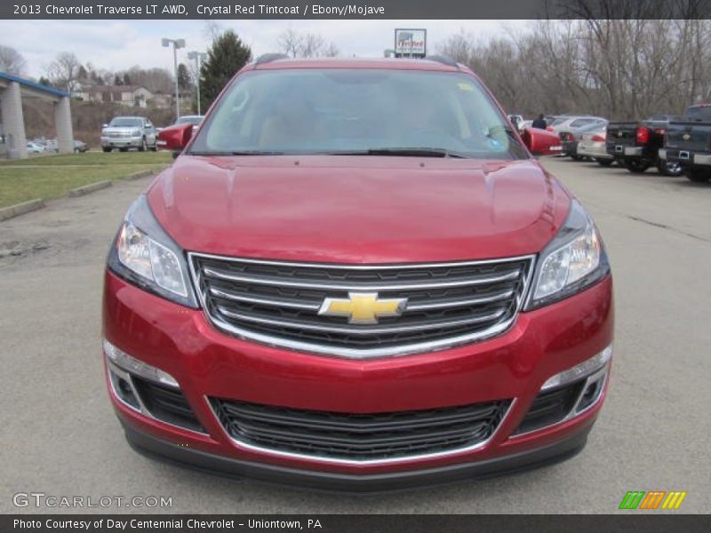 Crystal Red Tintcoat / Ebony/Mojave 2013 Chevrolet Traverse LT AWD