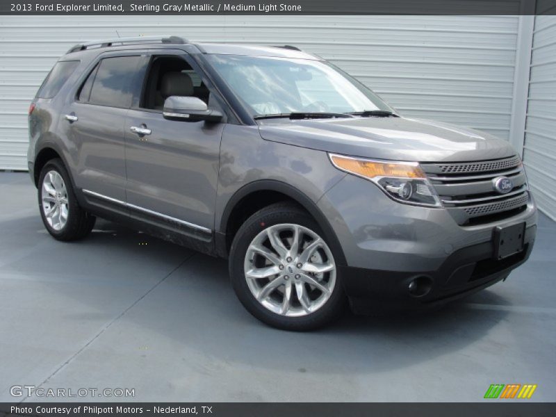 Sterling Gray Metallic / Medium Light Stone 2013 Ford Explorer Limited