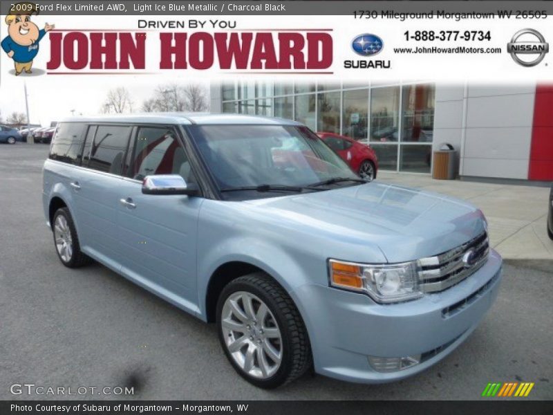 Light Ice Blue Metallic / Charcoal Black 2009 Ford Flex Limited AWD